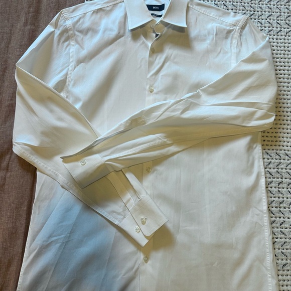 Boss Sharp Fit 15 1/2- White Dress Shirt - Picture 9 of 10